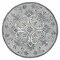 Homeroots 6 ft. Round Gray & White Filigree Area Rug 396201 - alternate 1